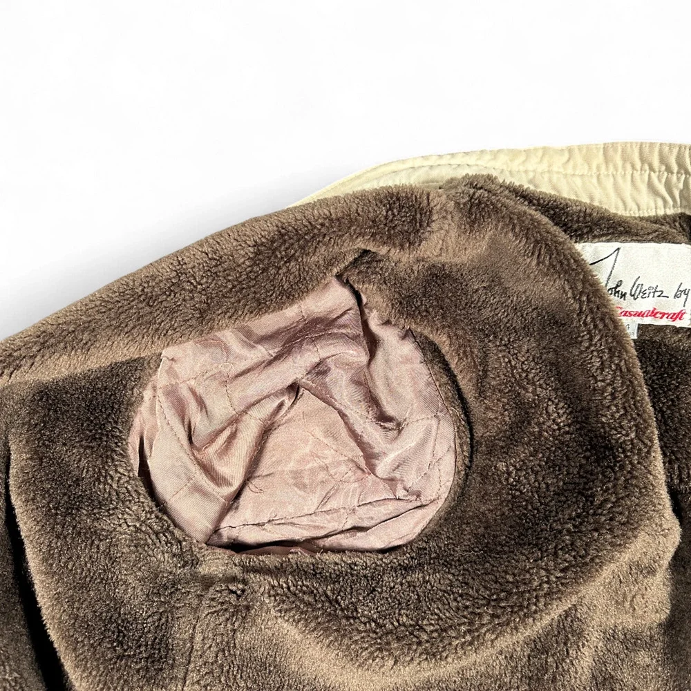Vintage Casualcraft Jacket Adult EXTRA LARGE Brown Bomber John Weitz Canvas 60s